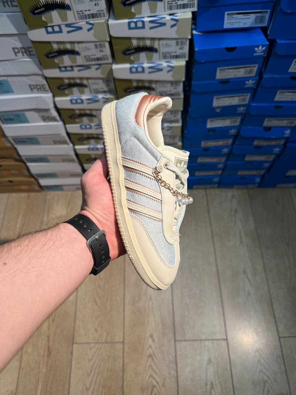 Adidas Samba узоры бежевые